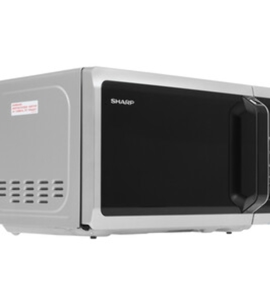 Микроволновая печь Sharp R-2852RSL серебристый, 20 л, 800 Вт, переключатели - кнопки, поворотный механизм