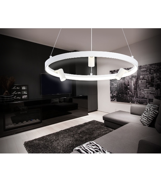Светильник Ambrella light FL5281/1+3 WH белый 50W 3000K/4200K/6400K+4200K D500*1200 (ПДУ ИК)