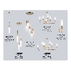 Светильник Ambrella light LH53256 BS/FR латунь/белый матовый E14 max 40W D80*470, фото5