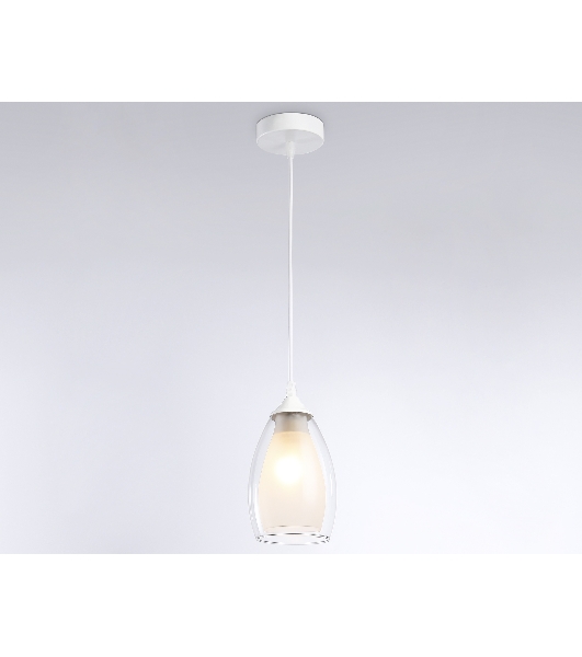 Светильник Ambrella light TR3534 WH/CL/FR белый/прозрачный/белый матовый E27 max 40W D120*800
