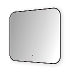Зеркало Bau Black Rand 80х70, с LED фоновой подсветкой, бесконтактным сенсором, черной окантовкой, фото 1