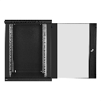 Шкаф телекоммуникационный 19' настенный 15U ExeGate EC-WM-15U.450.G.BLACK (19”, 15U, 600x450x769mm (ШхГхВ), передняя дверь закаленное стекло, съемные боковые панели, пыле- и влагозащита IP23, черный RAL 9004, 2 коробки), фото11