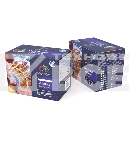 Гирлянда Neon-night Нить 10м, с эффектом мерцания, белый ПВХ, 230В, Синий