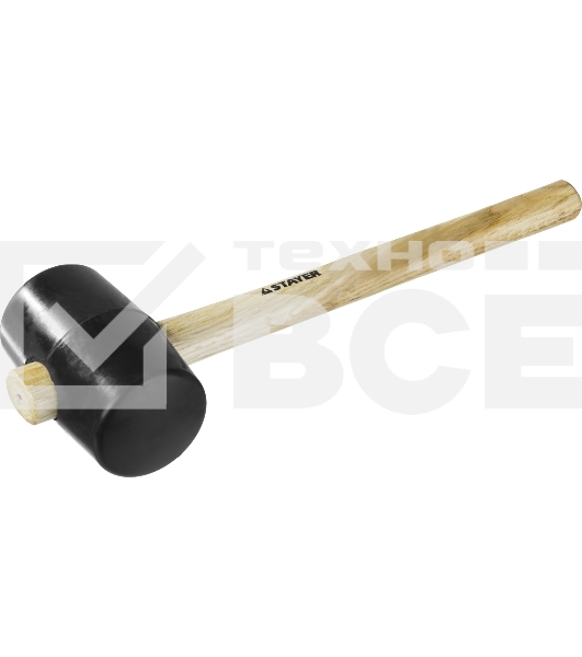 Чёрная резиновая киянка с деревянной рукояткой STAYER  680г