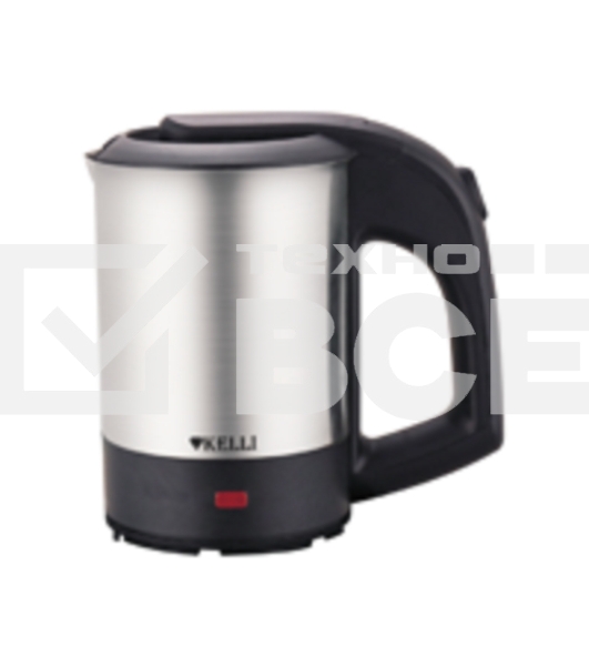 Чайник электрический KELLI KL-1408 0,5л, нержавейка, 1000Вт