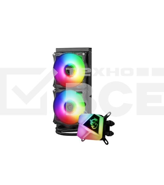 Водяное охлаждение для процессора MAG CORELIQUID C280 2x ARGB Fan, ARGB Block, Color Box (851446)