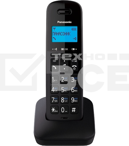 Телефон беспроводной (DECT) Panasonic KX-TGB610RUB черный АОН