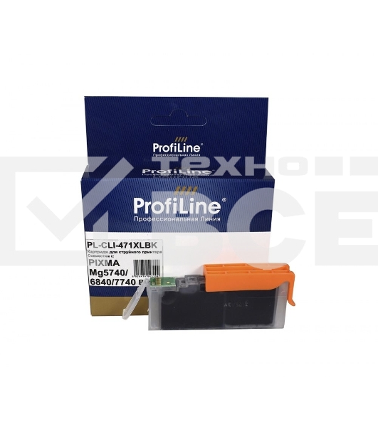 Струйный картридж PL-CLI-471 XLBK для принтеров CANON PIXMA MG5740/MG6840/MG7740/TS5040/TS6040/TS8040/TS9040 с чернилами Black ProfiLine