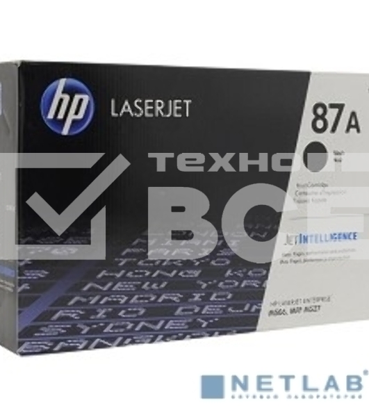 Тонер Картридж HP 87A CF287A черный для HP LJ Ent M506/M527 (9000стр.)