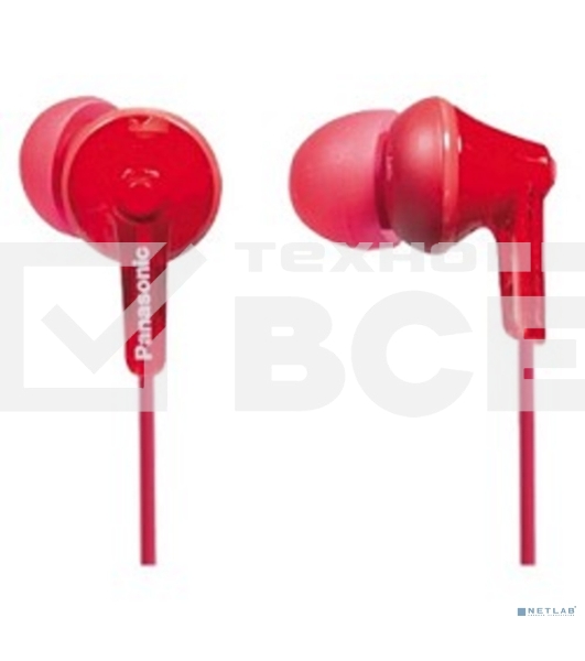 Наушники Panasonic RP-HJE125E-R красный 1.1м