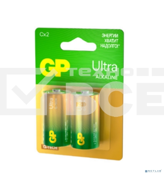 Алкалиновые батарейки GP Ultra Alkaline G-Tech 14А типоразмера C - 2 шт. на блистере