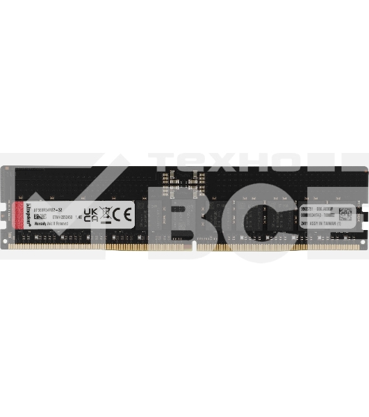 Оперативная память Kingston Fury Renegade Pro, DDR5, 32GB, RDIMM, 6800MHz, CL34, ECC, RDIMM, с радиатором, черный