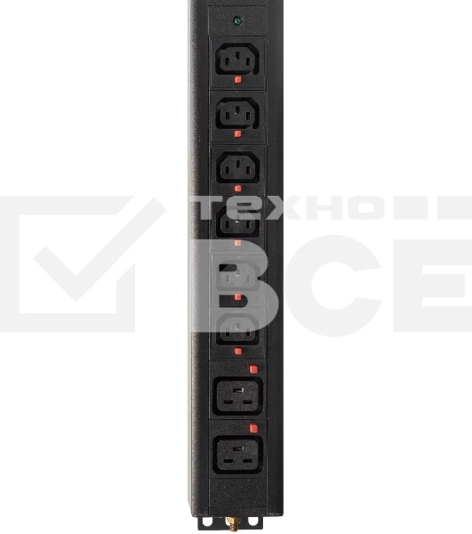 Блок распределения питания Powercom PDU-32AV24-18C3-6C9-3P верт.размещ. 18xC13 6xC19 3x32A IEC 60309 2м