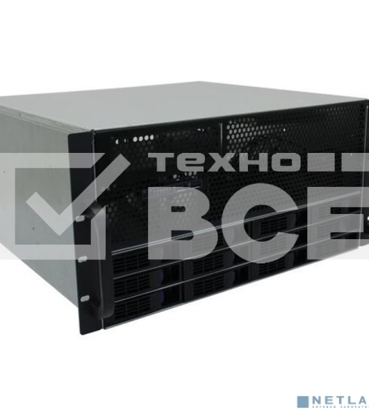 Компьютерный корпус Procase ES512XS-SATA3-B-0 5U Rack server case (12 SATA3/SAS 12Gb hotswap HDD), черный, без блока питания, глубина 400мм, MB 12