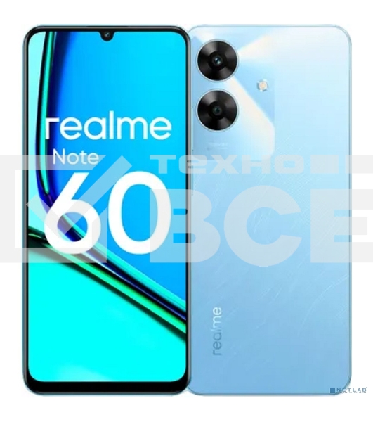 Смартфон Realme Note 60, 6/128Gb, голубой