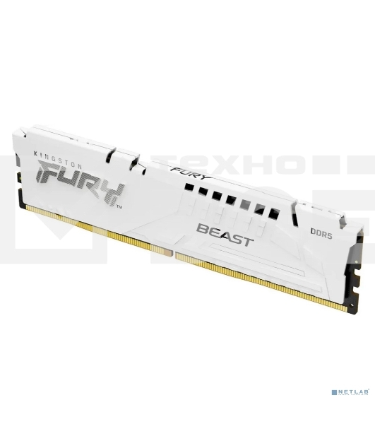 Оперативная память Kingston Fury Beast Expo, DDR5, 16Gb (1x16 GB), 6400 MHz, CL32, DIMM, радиатор, белый