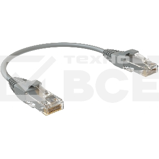 Патч-корд Sysmatrix PC 4545.5EU26.015LSZHGY U/UTP RJ-45 вил.-вилка RJ-45 кат.5E 0.15м серый LSZH