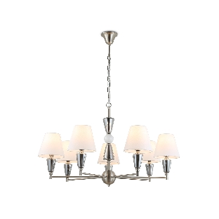 Люстра Ambrella light LH75256/7 SN/FR сатин никель/белый матовый E14*7 max 40W D860*520