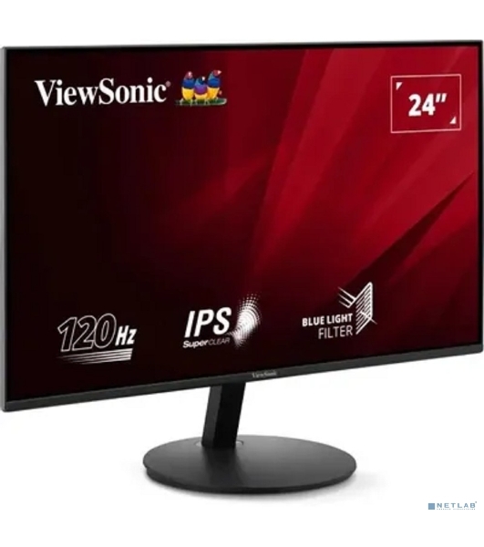 Монитор 23.8' ViewSonic VA24E1-H IPS 1920x1080, 120 Гц, 5 мс, 16:9, 250 кд/м², HDMI 1.4, VGA, черный
