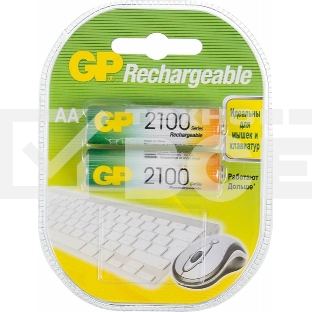 Аккумулятор GP 210AAHC AA NiMH 2100mAh (2шт)