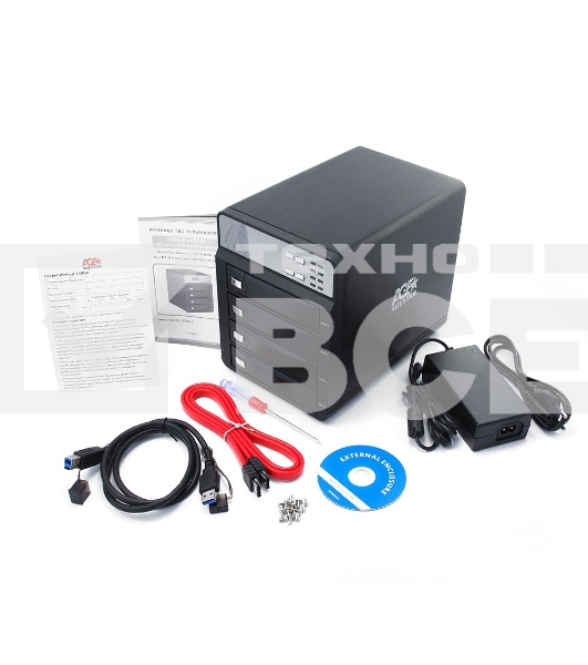 Внешний корпус для HDD AgeStar 3C4B3A1 SATA II алюминий черный LCD 3.5'