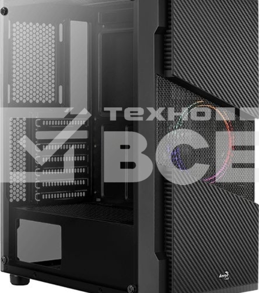 Корпус Aerocool  / Formula Menace Saturn FRGB-G-BK-v1 черный без БП ATX 4x120mm 2xUSB2.0 1xUSB3.0 audio bott PSU