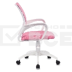 Кресло компьютерное Бюрократ CH-W695NLT TW-06A TW-13A розовый, сетка/ткань, крестовина пластик, пластик белый, фото11