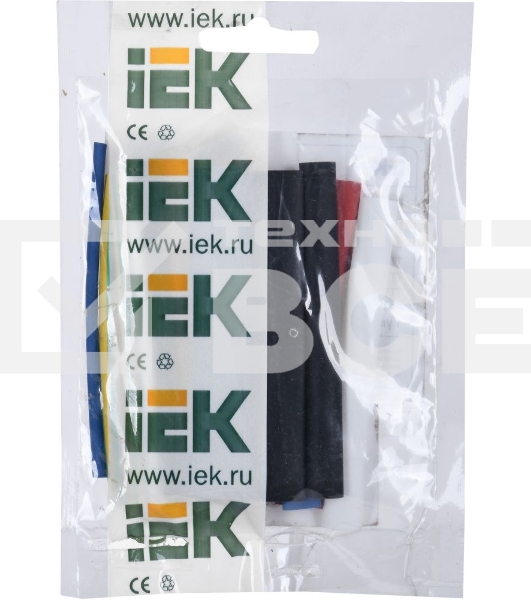 Набор трубок термоусадочных тонкостен. ТТУ 2/1; 4/2; 6/3; 8/4 (ЖЗ; С; К; Ч) 20х8см разноцвет. ИЭК UDRS-D2-D8-10-1