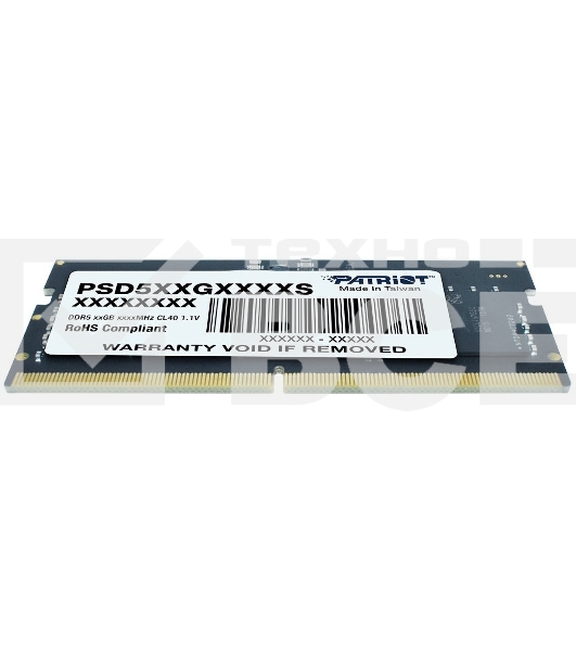 Оперативная память Patriot, DDR5, 16GB (1x16 GB), 4800 MHz, CL40, SO-DIMM