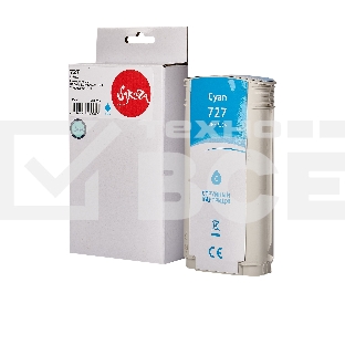 Картридж струйный Sakura B3P19A (№727 Cyan) для HP, голубой, 130 мл.
