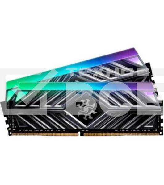 Оперативная память XPG Spectrix D41 RGB, DDR4, 32GB (2x16GB), 3600MHz, CL18, UDIMM, с радиатором, RGB, серый