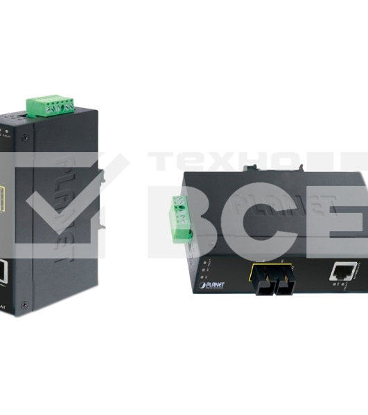 Индустриальный медиа конвертер IFT-802TS15 IP30 Slim type Industrial Fast Ethernet Media Converter SC SM-15KM (-40 to 75 degree C)