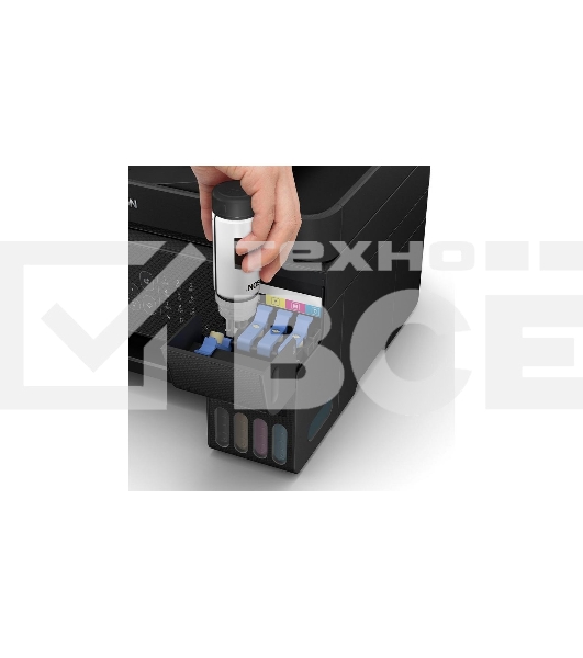 МФУ струйный Epson L5290 (C11CJ65512/C11CJ65508/C11CJ65407), A4, цветное, печ. до 33 стр/мин. (ч/б) до 15 стр/мин. (цвет), скан. до 12 стр/мин. (ч/б) 29 стр/мин. (цвет), 1440 x 5760 dpi (печать) 1200x2400dpi (скан.), USB, RJ-45, Wi-Fi