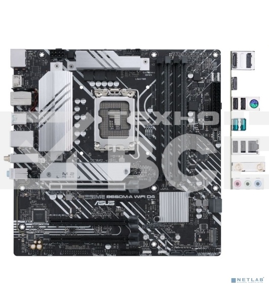 Материнская плата ASUS PRIME B660M-A WIFI D4, Socket LGA 1700, Intel B660, 4xDDR4, 4xSATA, 2xM.2, 1xPCIe 4.0 x16, 1xPCIe 3.0 x16, 1xDP, 2xHDMI, 1x 1Gb LAN, 2xUSB-A 3.2 Gen 2, 4xUSB-A 2.0, 3x3.5 мм, 7.1, mATX