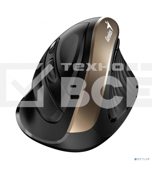 Мышь беспроводная Genius Ergo 8250S черный, 1600 dpi, радиоканал, USB, кнопки - 6