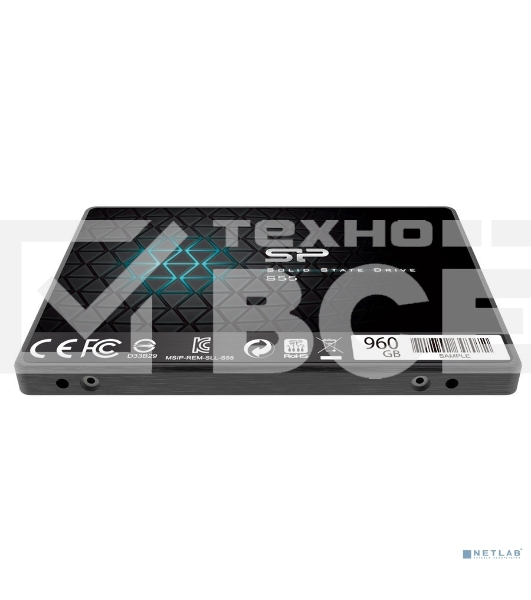Накопитель SSD SiliconPower Slim S55, 960Gb, SATA, 2.5