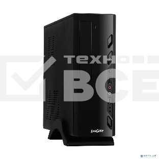 Компьютерный корпус Exegate EX268693RUS Компьютерный корпус MiniITX Exegate MI-208 Black, miniITX/mATX, <M300, 80mm>, 2*USB, Audio