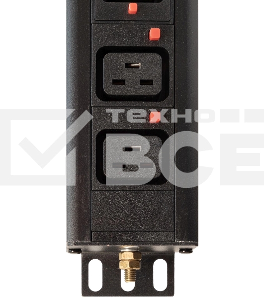 Блок распределения питания Powercom PDU-32AV24-18C3-6C9-3P верт.размещ. 18xC13 6xC19 3x32A IEC 60309 2м