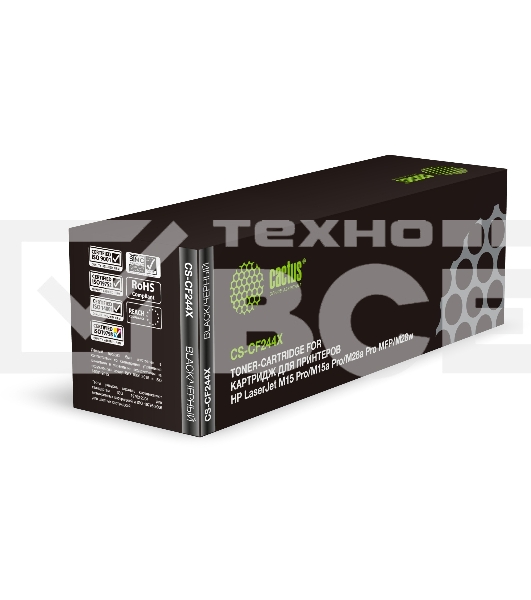 Картридж лазерный Cactus CS-CF244X черный (2000 стр.) для HP HP LJ M15 Pro/M15a Pro/M28a Pro MFP/M28w Pro MFP