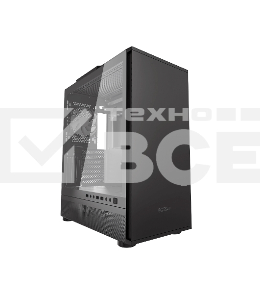 Компьютерный корпус  PCCooler IE200 BK, Tempered Glass Full Tower, черный, TG, SPCC, 1x120mm ARGB E-ATX, ATX, mATX, mITX 180/380/220mm 4x2.5