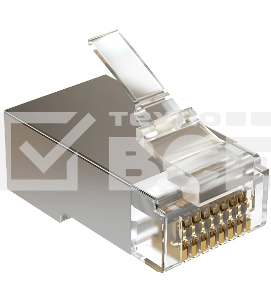 Коннектор Sysmatrix PLUG 8P8C5ES.UWRJ45 кат.5E STP прозрачный (упак.:100шт)