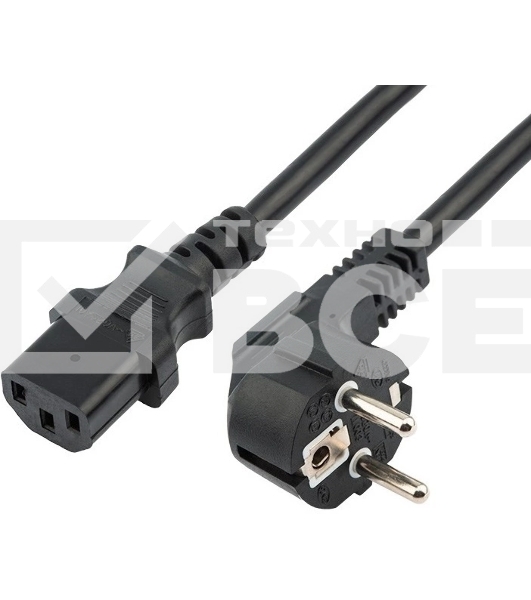 Шнур сетевой Rexant СЕЕ 7/7 (Schuko) – IEC 320 C13 3x0,75мм², длина 1,8м