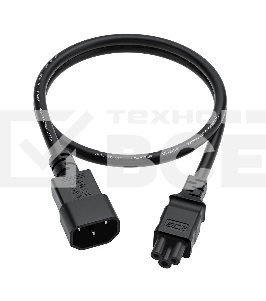 Кабель питания GCR PROF 5.0m, С14 - С5, черный, 3x1,5мм, GCR-55970