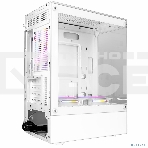 Компьютерный корпус Ginzzu CL485 mATX FAN 3*12LD4 передняя панель Стекло белый, фото10