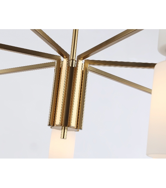 Люстра Ambrella light LH56126/7 BS/FR латунь/белый матовый E14*7 max 40W D705*350