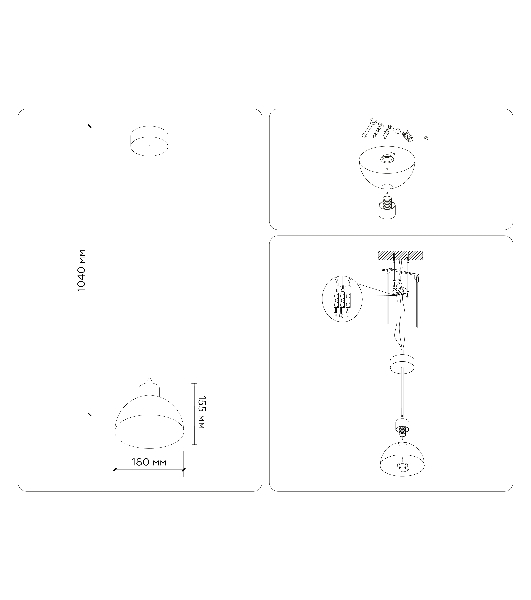 Светильник Ambrella light TR83133 LW/FR светлое дерево/белый матовый E27 max 40W D180*1040