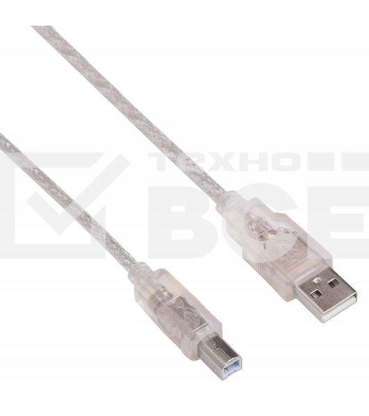 Кабель USB2.0 Buro USB2.0-AM/BM-3-TRANS USB A (m)/USB B (m) 3м