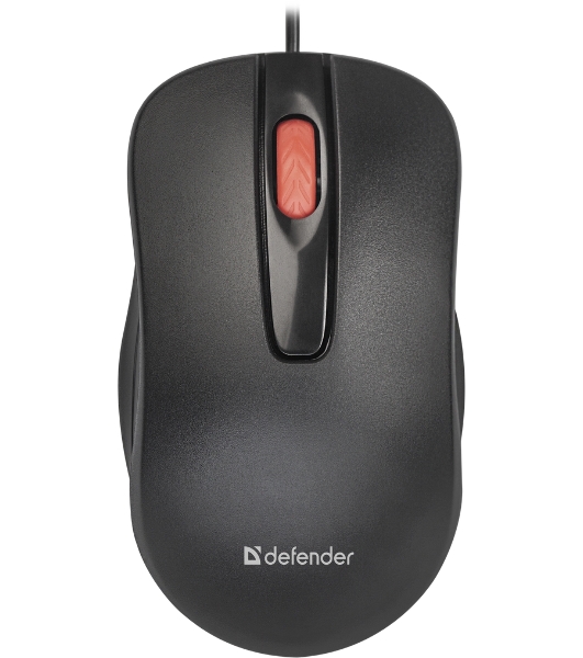 Мышь проводная Defender Point MM-756 черный, 1000 dpi, USB, кнопки - 3
