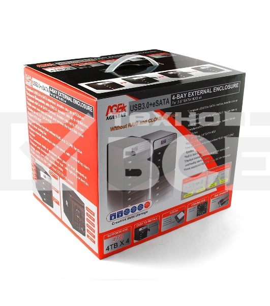 Внешний корпус для HDD AgeStar 3C4B3A1 SATA II алюминий черный LCD 3.5'