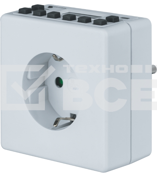 Таймер Navigator NTR-E-S02-WH розет. электрон.